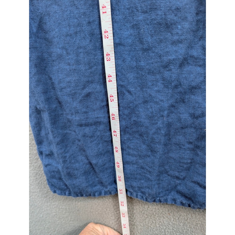 FLAX by Jeanne Engelhart 100% Linen Jumper Dress w/ Inner Collared Shirt Small - Picture 10 of 12